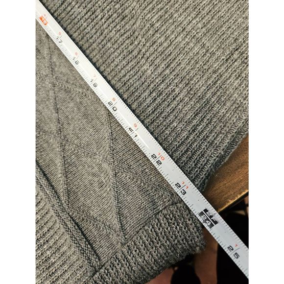 American Priority Gray Textured Zip Turtleneck Cardigan Sweater Size XL - Picture 8 of 9